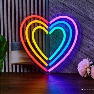 NEW NEON LED MULTICOLOR HEART LIGHT